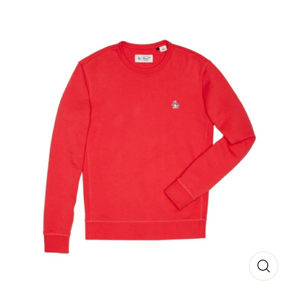 Original Penguin Red Crew Neck Pullover Sweatshirt Sweater